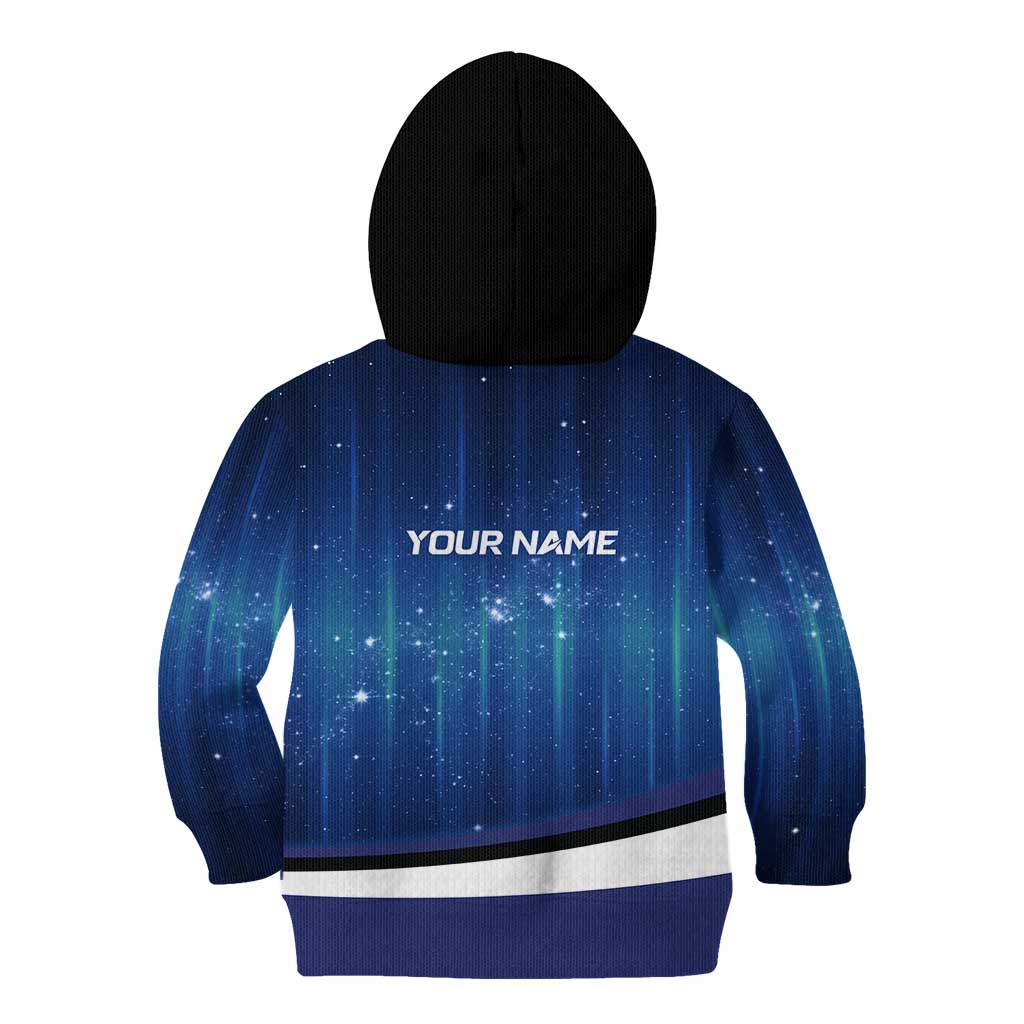 Custom Galaxy Golf Kid Hoodie with Golfer Silhouette, Golf Ball Design - Wonder Print Shop