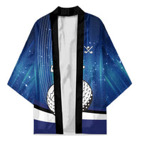 Custom Galaxy Golf Kimono with Golfer Silhouette, Golf Ball Design - Wonder Print Shop