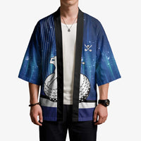 Custom Galaxy Golf Kimono with Golfer Silhouette, Golf Ball Design - Wonder Print Shop
