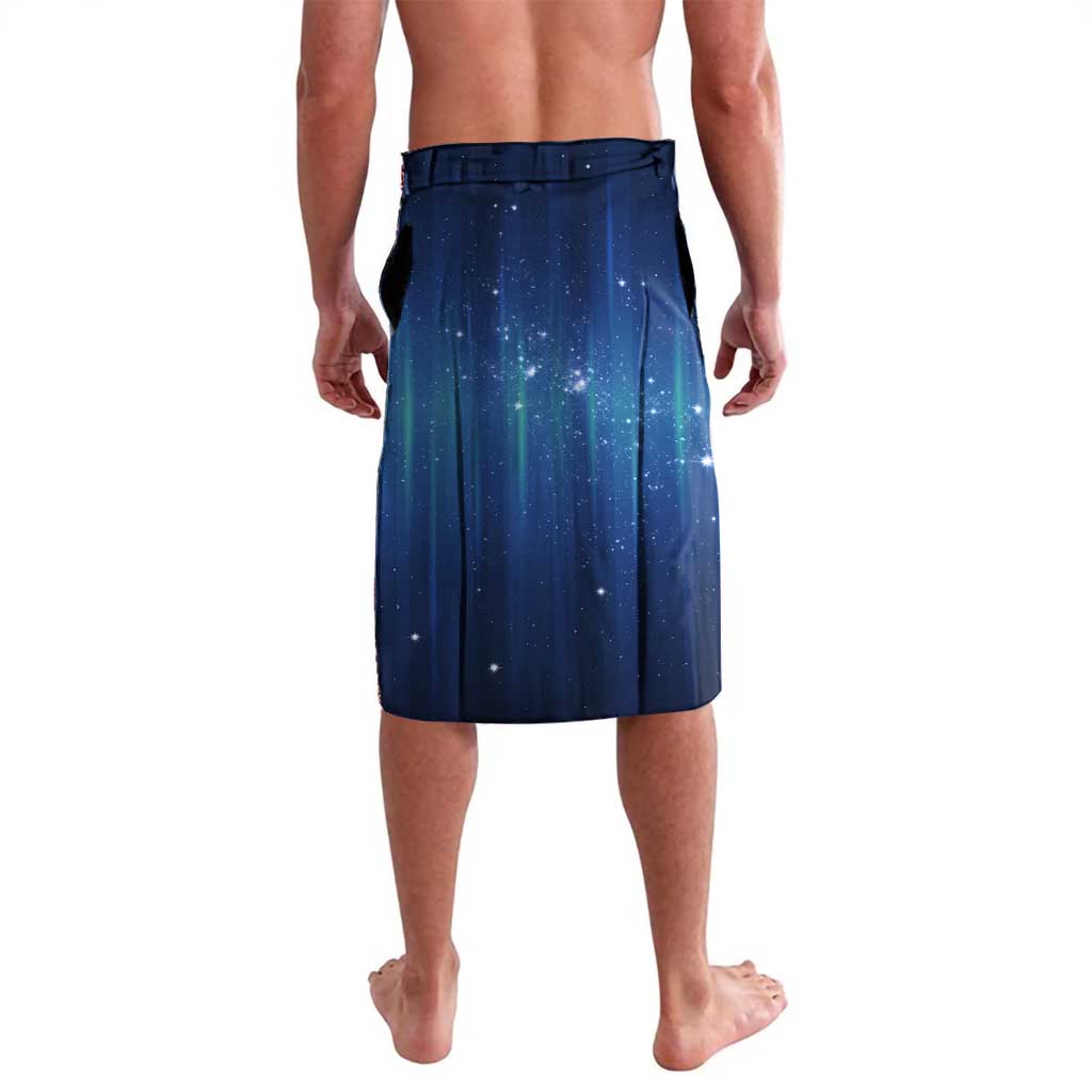 Custom Galaxy Golf Lavalava with Golfer Silhouette, Golf Ball Design - Wonder Print Shop