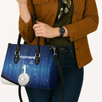 Custom Galaxy Golf Leather Bag with Golfer Silhouette, Golf Ball Design - Wonder Print Shop