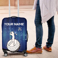 Custom Galaxy Golf Luggage Cover with Golfer Silhouette, Golf Ball Design - Wonder Print Shop