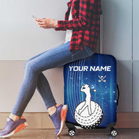 Custom Galaxy Golf Luggage Cover with Golfer Silhouette, Golf Ball Design - Wonder Print Shop