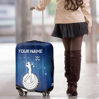 Custom Galaxy Golf Luggage Cover with Golfer Silhouette, Golf Ball Design - Wonder Print Shop
