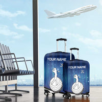 Custom Galaxy Golf Luggage Cover with Golfer Silhouette, Golf Ball Design - Wonder Print Shop