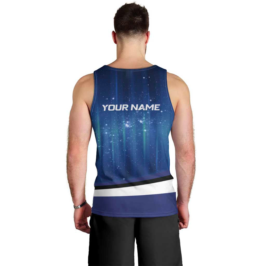 Custom Galaxy Golf Men Tank Top with Golfer Silhouette, Golf Ball Design - Wonder Print Shop
