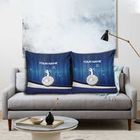 Custom Galaxy Golf Pillow Cover with Golfer Silhouette, Golf Ball Design - Wonder Print Shop