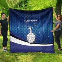 Custom Galaxy Golf Quilt with Golfer Silhouette, Golf Ball Design - Wonder Print Shop
