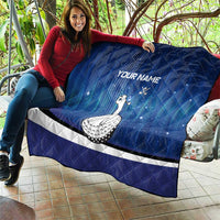 Custom Galaxy Golf Quilt with Golfer Silhouette, Golf Ball Design - Wonder Print Shop