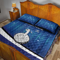 Custom Galaxy Golf Quilt Bed Set with Golfer Silhouette, Golf Ball Design - Wonder Print Shop