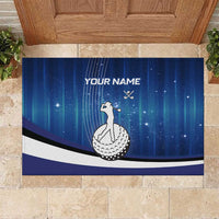 Custom Galaxy Golf Rubber Doormat with Golfer Silhouette, Golf Ball Design - Wonder Print Shop