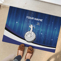 Custom Galaxy Golf Rubber Doormat with Golfer Silhouette, Golf Ball Design - Wonder Print Shop