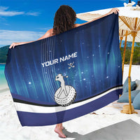 Custom Galaxy Golf Sarong with Golfer Silhouette, Golf Ball Design - Wonder Print Shop