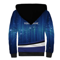 Custom Galaxy Golf Sherpa Hoodie with Golfer Silhouette, Golf Ball Design - Wonder Print Shop