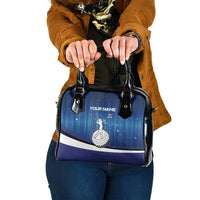 Custom Galaxy Golf Shoulder Handbag with Golfer Silhouette, Golf Ball Design - Wonder Print Shop