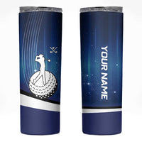 Custom Galaxy Golf Skinny Tumbler with Golfer Silhouette, Golf Ball Design - Wonder Print Shop