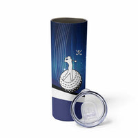 Custom Galaxy Golf Skinny Tumbler with Golfer Silhouette, Golf Ball Design - Wonder Print Shop