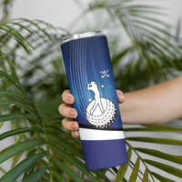 Custom Galaxy Golf Skinny Tumbler with Golfer Silhouette, Golf Ball Design - Wonder Print Shop