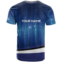 Custom Galaxy Golf T Shirt with Golfer Silhouette, Golf Ball Design - Wonder Print Shop