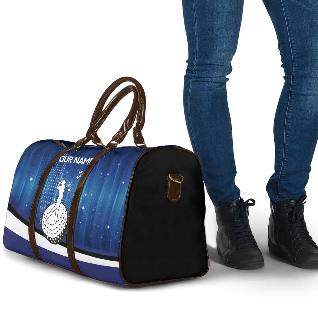 Custom Galaxy Golf Travel Bag with Golfer Silhouette, Golf Ball Design - Wonder Print Shop