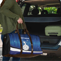 Custom Galaxy Golf Travel Bag with Golfer Silhouette, Golf Ball Design - Wonder Print Shop
