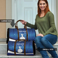 Custom Galaxy Golf Travel Bag with Golfer Silhouette, Golf Ball Design - Wonder Print Shop