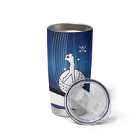 Custom Galaxy Golf Tumbler Cup with Golfer Silhouette, Golf Ball Design - Wonder Print Shop