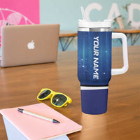 Custom Galaxy Golf Tumbler With Handle with Golfer Silhouette, Golf Ball Design - Wonder Print Shop