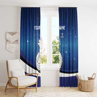 Custom Galaxy Golf Window Curtain with Golfer Silhouette, Golf Ball Design - Wonder Print Shop