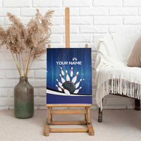 Custom Galaxy Bowling Canvas Wall Art with Striking Pins and Ball Design - Wonder Print Shop