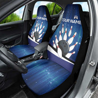 Custom Galaxy Bowling Car Seat Cover with Striking Pins and Ball Design - Wonder Print Shop