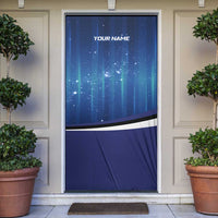 Custom Galaxy Bowling Door Cover with Striking Pins and Ball Design - Wonder Print Shop