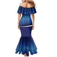 Custom Galaxy Bowling Family Matching Mermaid Dress and Hawaiian Shirt with Striking Pins and Ball Design - Wonder Print Shop