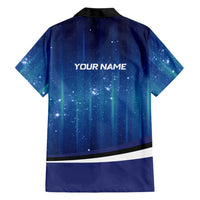 Custom Galaxy Bowling Family Matching Off Shoulder Maxi Dress and Hawaiian Shirt with Striking Pins and Ball Design - Wonder Print Shop
