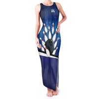 Custom Galaxy Bowling Family Matching Tank Maxi Dress and Hawaiian Shirt with Striking Pins and Ball Design - Wonder Print Shop