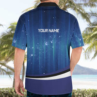 Custom Galaxy Bowling Hawaiian Shirt with Striking Pins and Ball Design - Wonder Print Shop