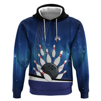 Custom Galaxy Bowling Hoodie with Striking Pins and Ball Design - Wonder Print Shop