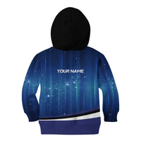 Custom Galaxy Bowling Kid Hoodie with Striking Pins and Ball Design - Wonder Print Shop