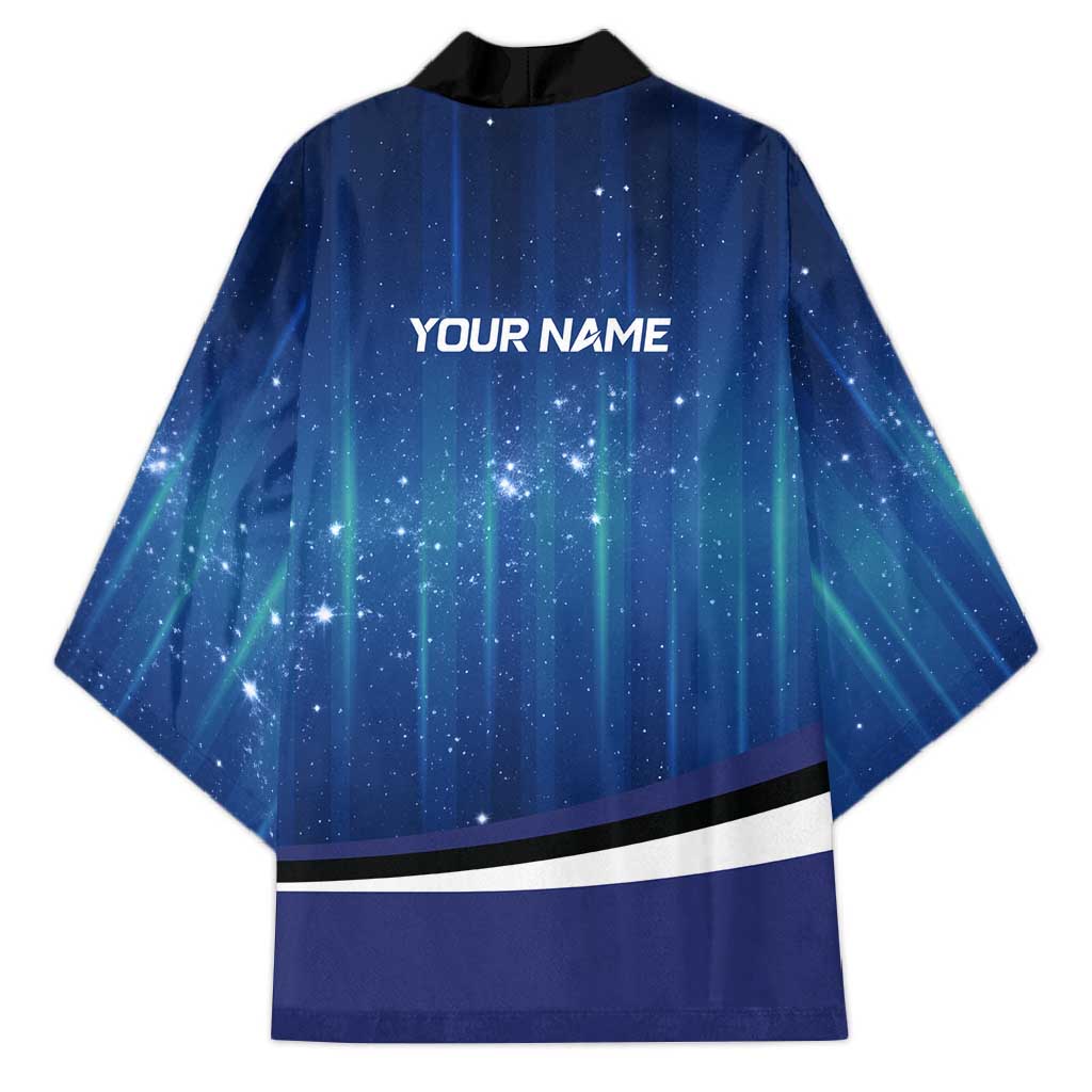 Custom Galaxy Bowling Kimono with Striking Pins and Ball Design - Wonder Print Shop