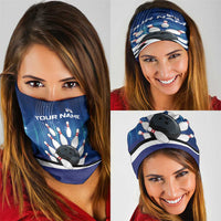 Custom Galaxy Bowling Neck Gaiter with Striking Pins and Ball Design - Wonder Print Shop