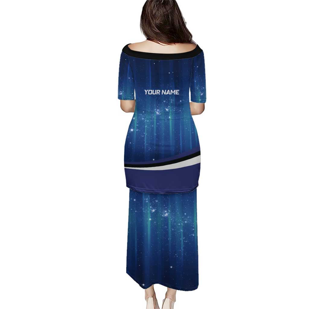 Custom Galaxy Bowling Puletasi with Striking Pins and Ball Design - Wonder Print Shop