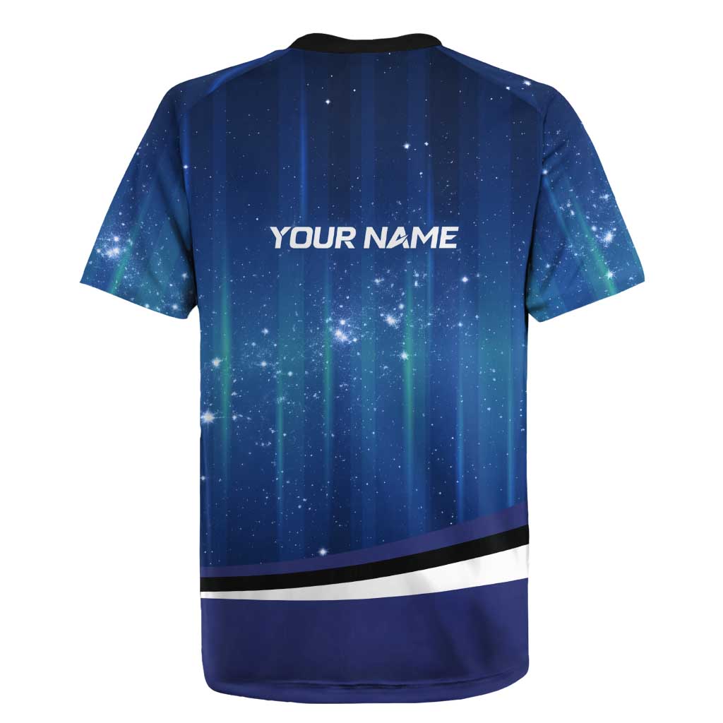 Custom Galaxy Bowling Rugby Jersey with Striking Pins and Ball Design - Wonder Print Shop