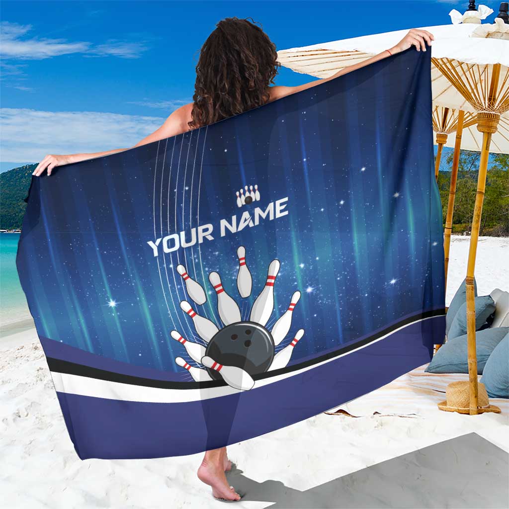 Custom Galaxy Bowling Sarong with Striking Pins and Ball Design - Wonder Print Shop