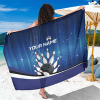 Custom Galaxy Bowling Sarong with Striking Pins and Ball Design - Wonder Print Shop