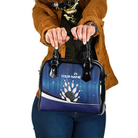 Custom Galaxy Bowling Shoulder Handbag with Striking Pins and Ball Design - Wonder Print Shop