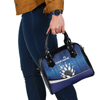 Custom Galaxy Bowling Shoulder Handbag with Striking Pins and Ball Design - Wonder Print Shop