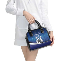 Custom Galaxy Bowling Shoulder Handbag with Striking Pins and Ball Design - Wonder Print Shop