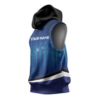 Custom Galaxy Bowling Sleeveless Hoodie with Striking Pins and Ball Design - Wonder Print Shop