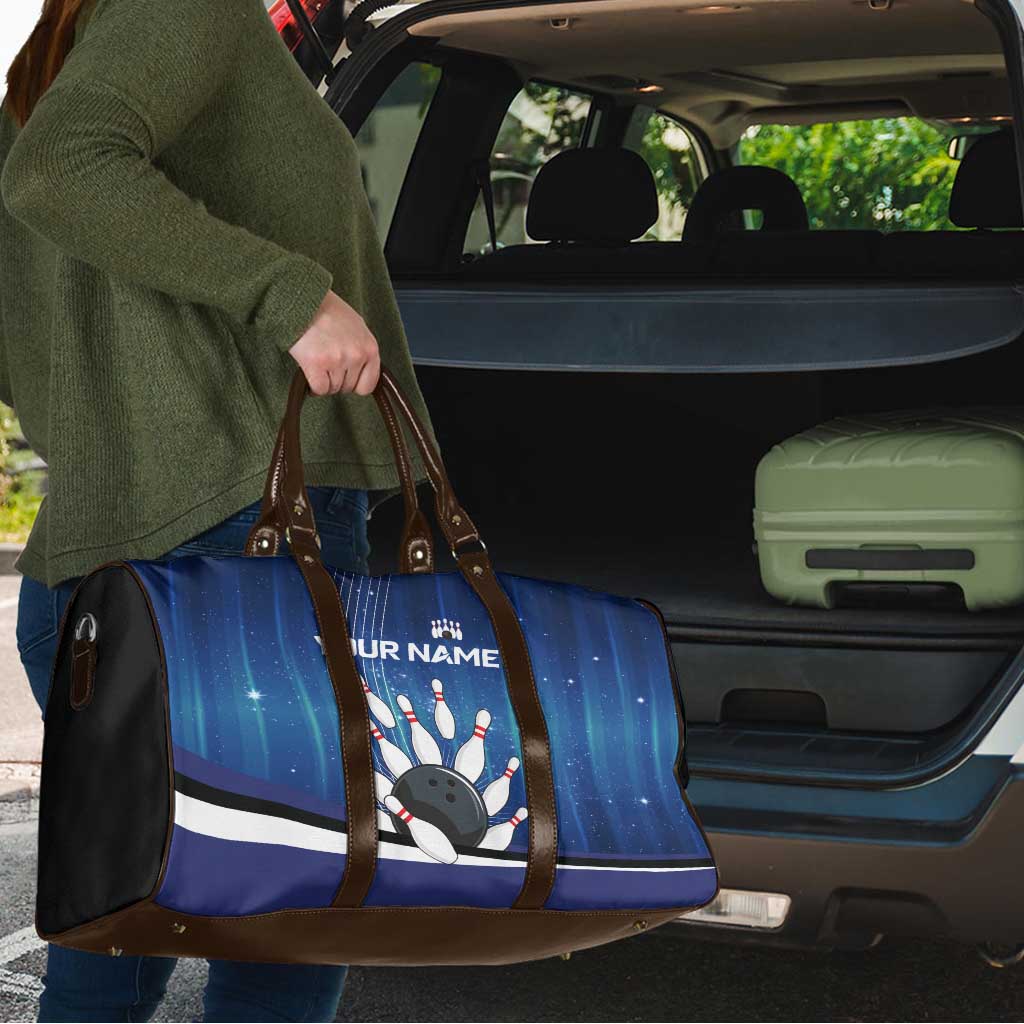Custom Galaxy Bowling Travel Bag with Striking Pins and Ball Design - Wonder Print Shop