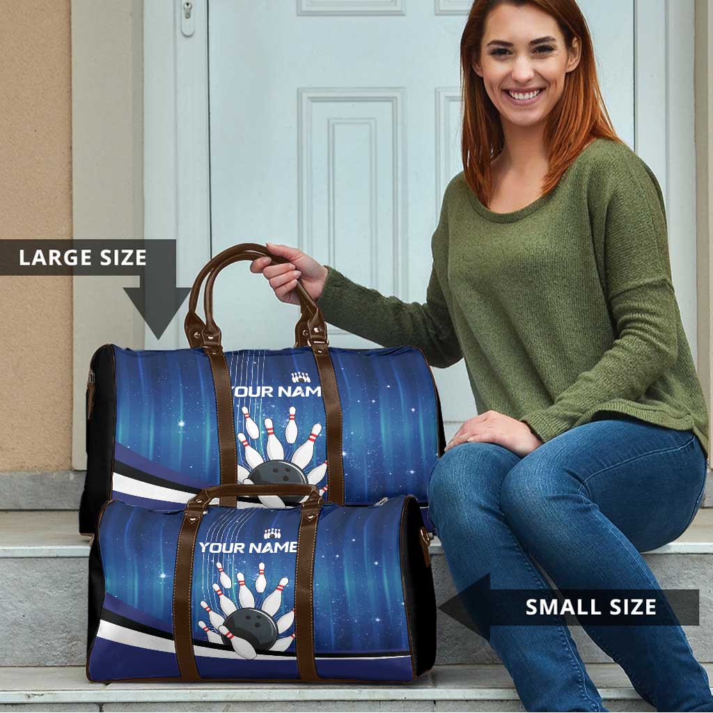 Custom Galaxy Bowling Travel Bag with Striking Pins and Ball Design - Wonder Print Shop